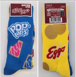 2 Pair Pop Tarts & Eggo Waffles Socks